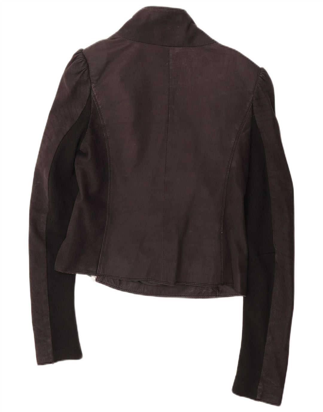 Jachetă de curse din piele pentru femei All Saints UK 12, piele medie neagră