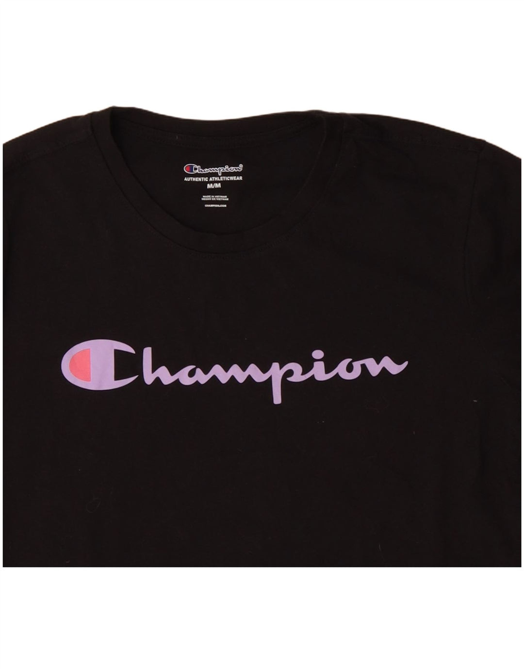 Tricou grafic CHAMPION pentru femei Top UK 14 Medium Black Bumbac