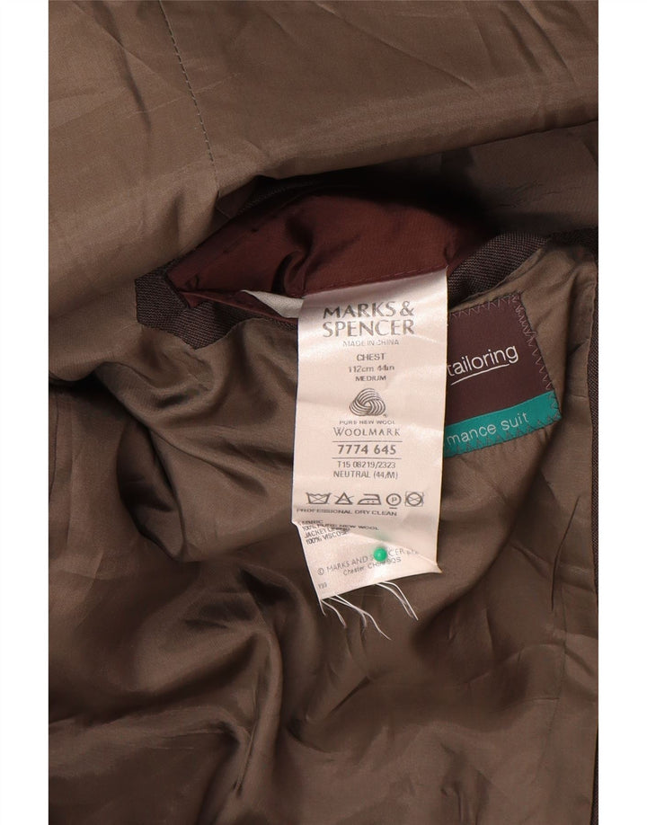 Jachetă pentru bărbați Marks & Spencer, cu 2 nasturi, UK 44 2XL, lână virgină gri