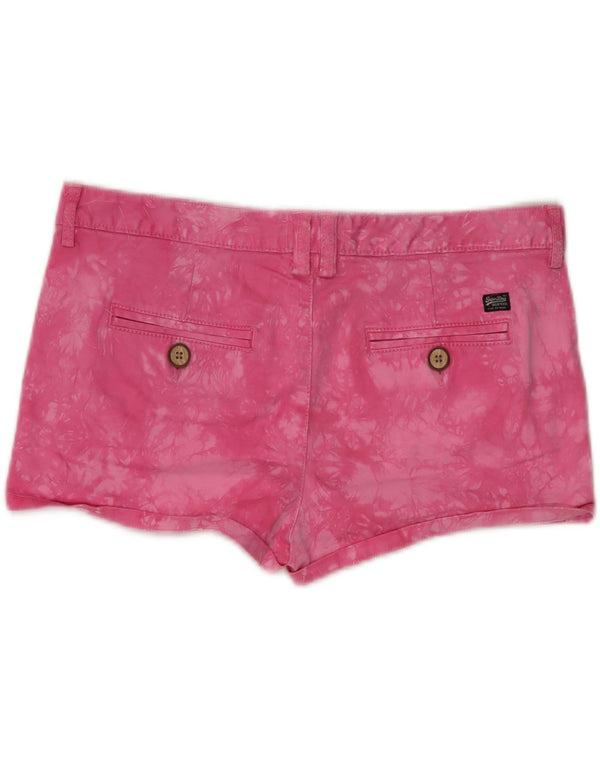 Pantaloni caldi pentru femei Superdry Medium W34 Pink Tie Dye Bumbac