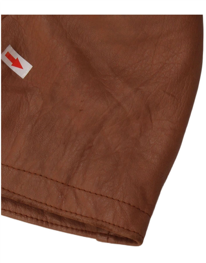 Jachetă vintage oversize din shearling pentru femei UK 16 mare maro