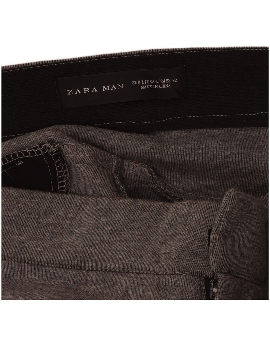 Pantaloni slim pentru bărbați ZARA L34 L27 bumbac gri