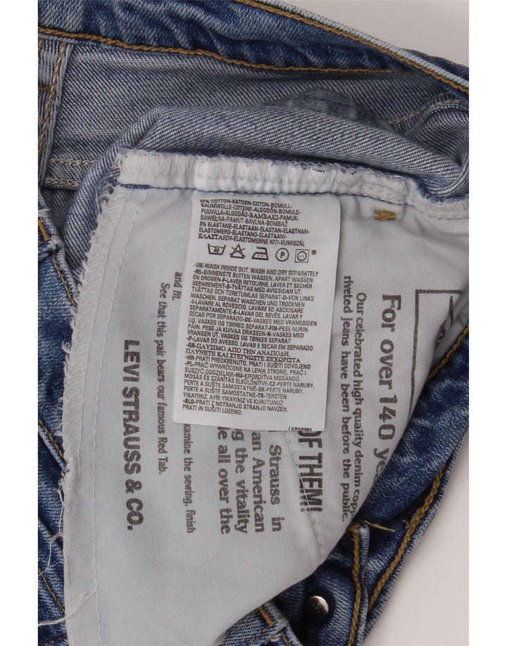 Pantaloni scurți Levi's din denim pentru femei W28, bumbac albastru mediu