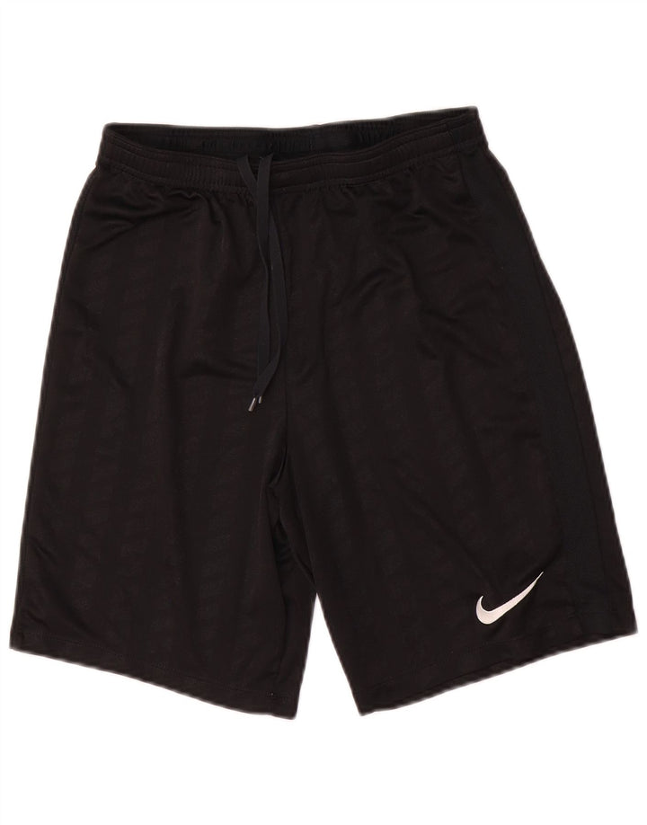 Pantaloni scurți sport Nike Dri Fit pentru bărbați, poliester cu dungi mici, negre