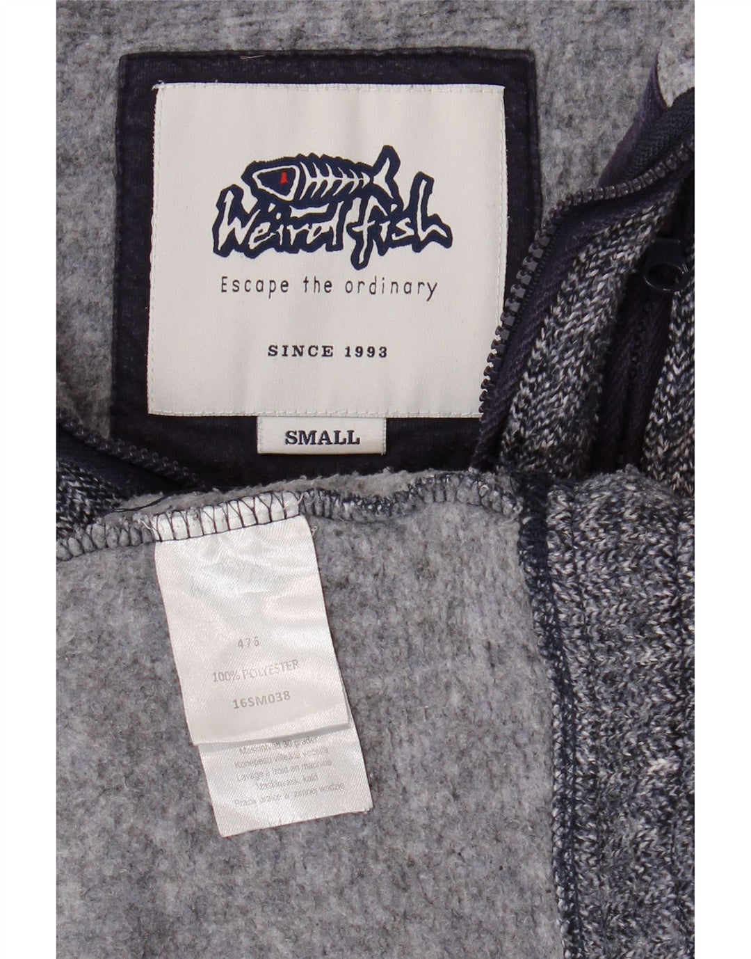 WEIRD FISH Hanorac pentru bărbați cu fermoar și gât