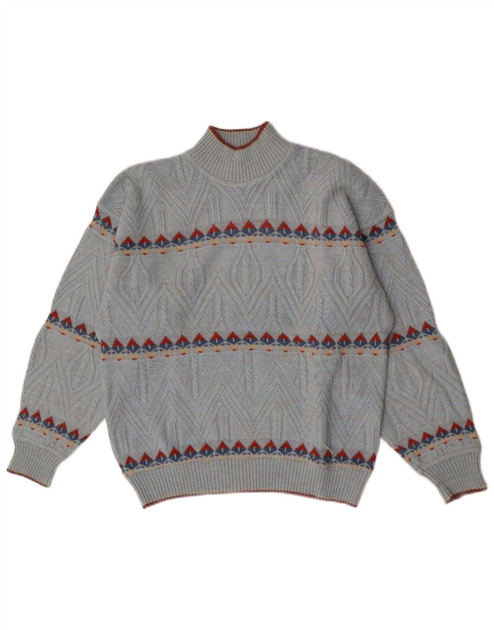 Umberto Bilancioni Pulover cu gât țestoasă pentru bărbați IT 48 Medium Blue