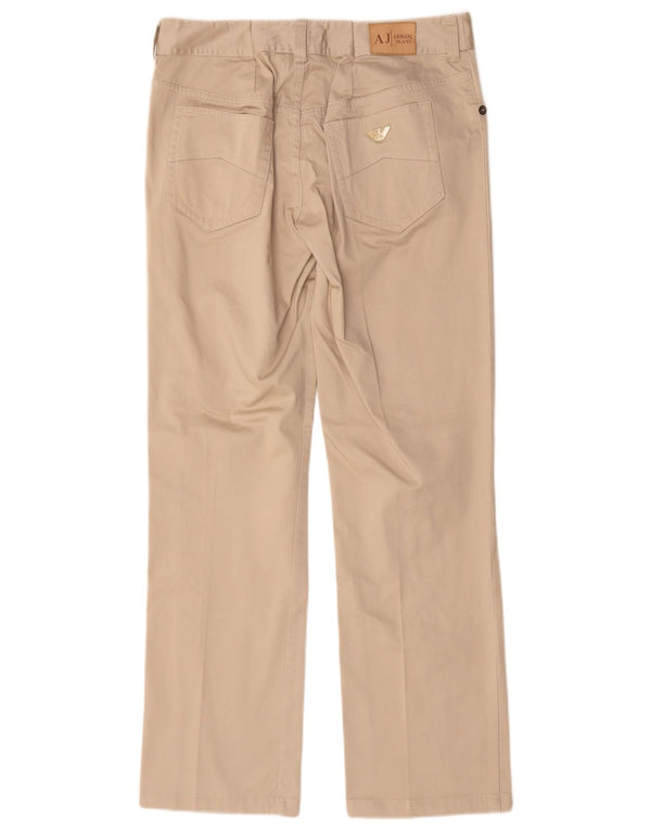 Pantaloni casual drepti pentru femei Armani L30 L29 bumbac bej