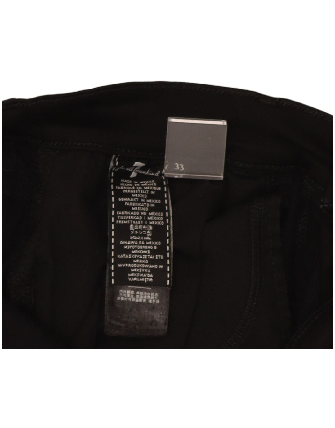 7 For All Mankind Blugi subțiri pentru bărbați W33 L33 Modal negru