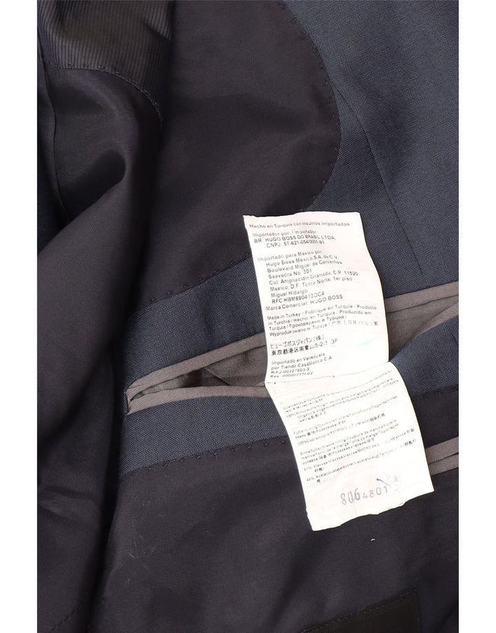 Jachetă Blazer pentru bărbați Hugo Boss cu 2 nasturi IT 48 Lână medie bleumarin