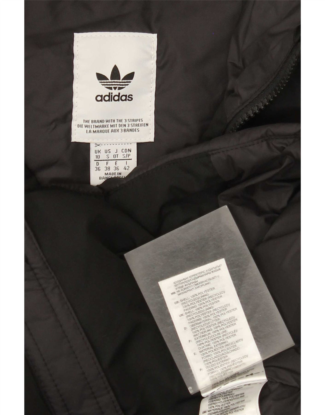 Adidas Womens UK 10 Small Black Poliester