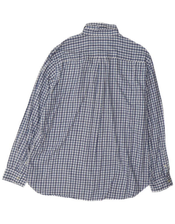 Cămașă de flanel pentru bărbați Chaps XL, bumbac cu carouri albastre