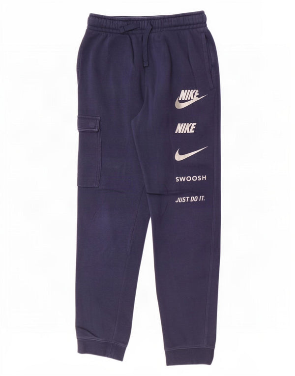 Nike Boys Swoosh Graphic Trening Pantaloni Joggeri 12-13 Ani Mare Albastru
