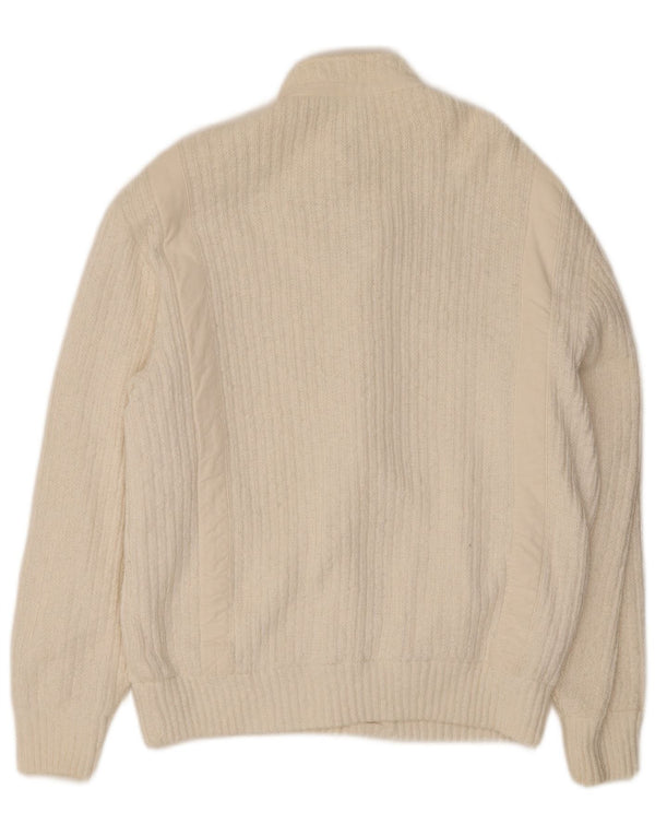 Pulover cardigan pentru bărbați Navigare IT 50/52 Medium White