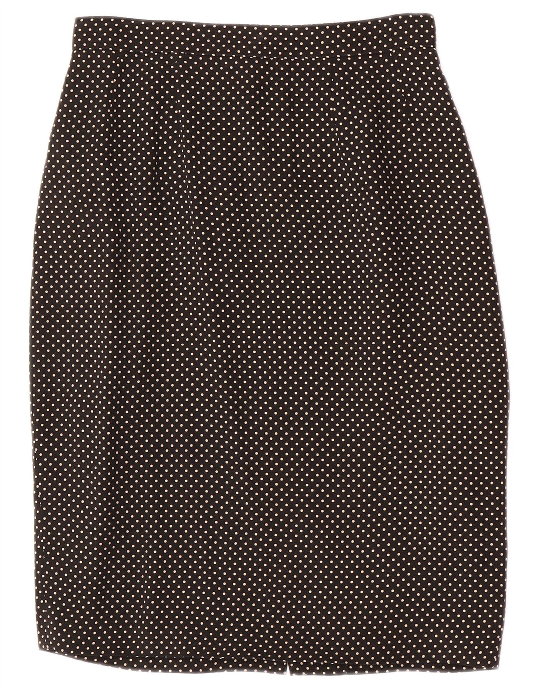 Fusta creion vintage pentru femei IT 44 Medium W28 Acetat cu pete negre