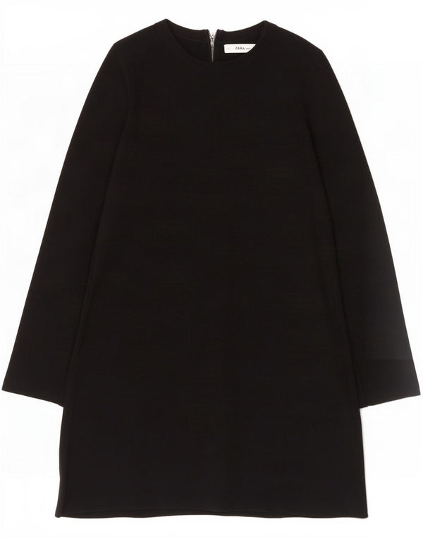 Rochie schimbătoare cu mânecă lungă pentru femei Zara UK 14 Medium Black Viscose