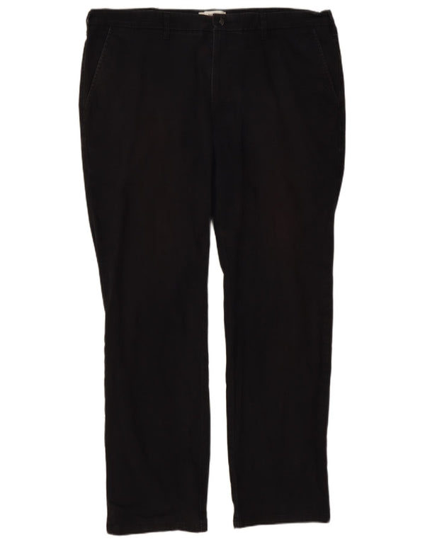 Marks & Spencer Pantaloni chino pentru bărbați, drepți, cu ajustare normală, L40 L31, negru