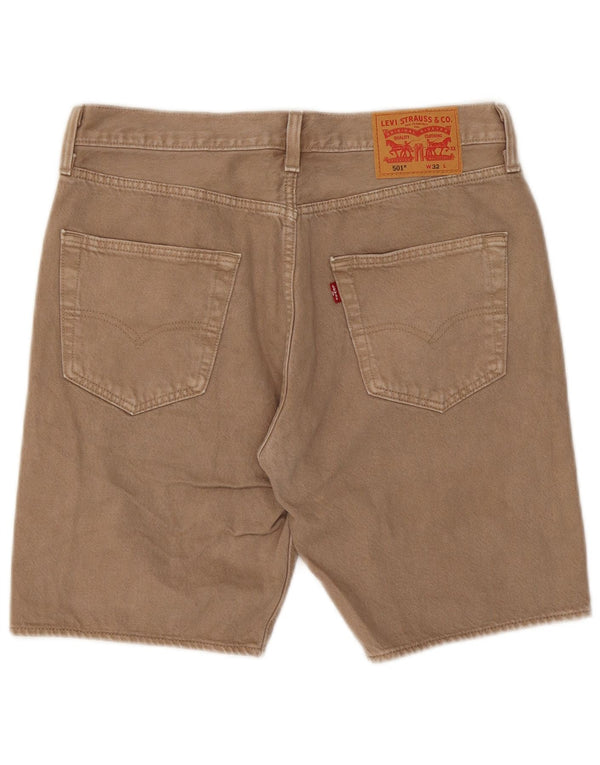 Pantaloni scurți Levi's 501 Denim W32 Medium Beige Bumbac