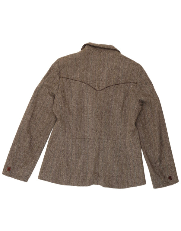 Jachetă Blazer pentru femei Marella, cu 3 nasturi, UK 16, mare, maro, din viscoză