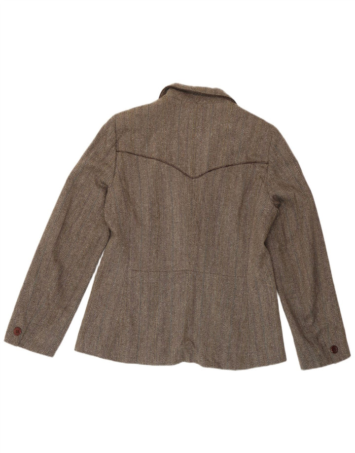 Jachetă Blazer pentru femei Marella, cu 3 nasturi, UK 16, mare, maro, din viscoză