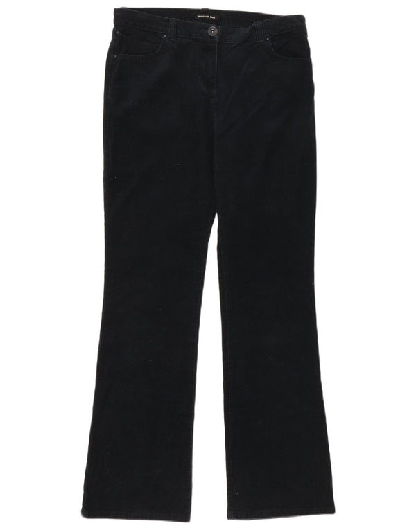Pantaloni din velur pentru femei Marks & Spencer UK 12 Medium W32 L32 Bleumarin