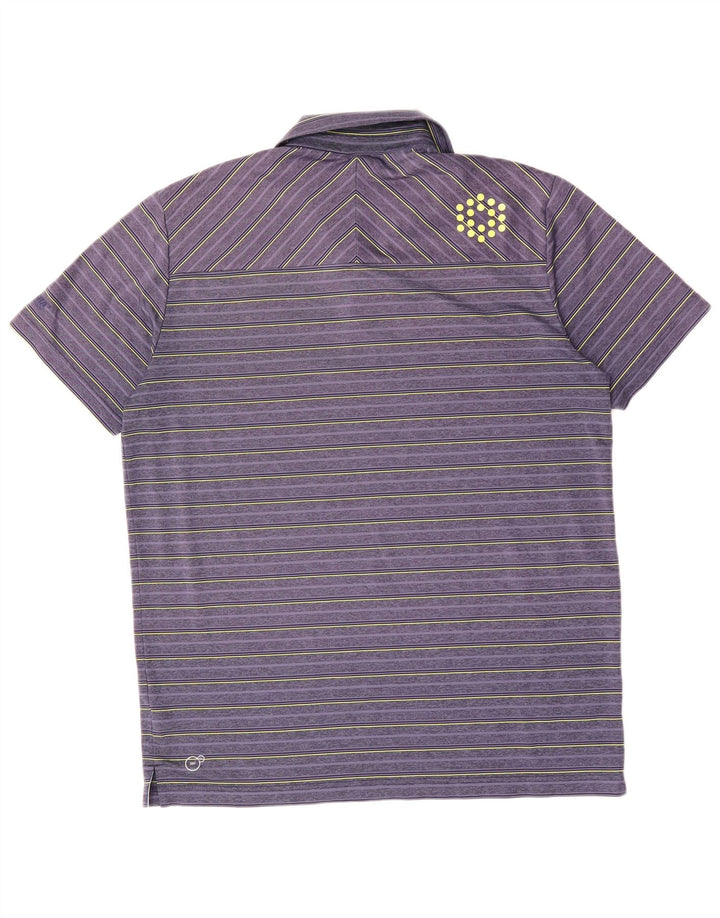 Cămașă polo PUMA pentru bărbați, cu dungi mari violet