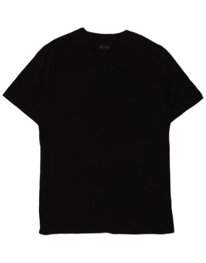Tricou pentru bărbați Hugo Boss Top mediu din bumbac negru