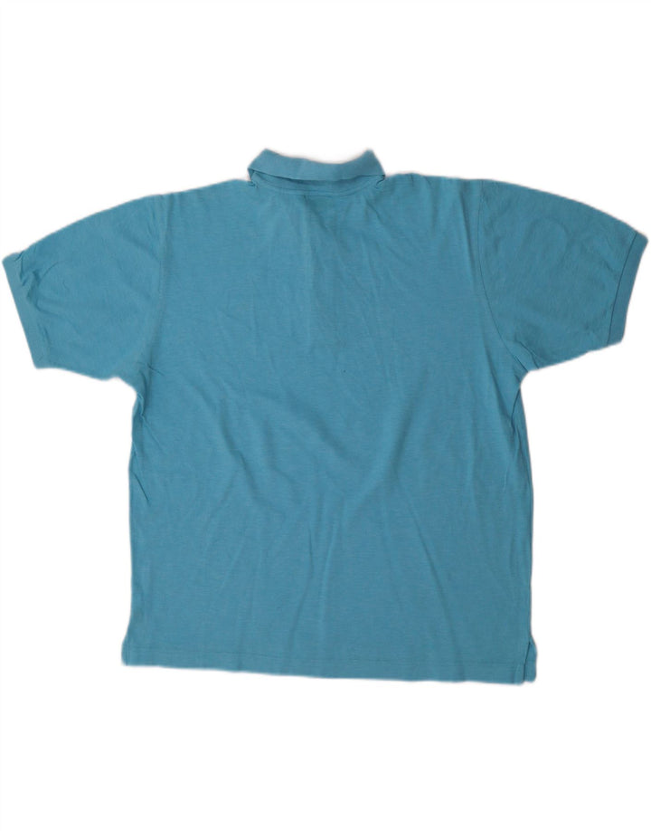 AMERIGO VESPUCCI Mens Polo Shirt Large Blue Cotton
