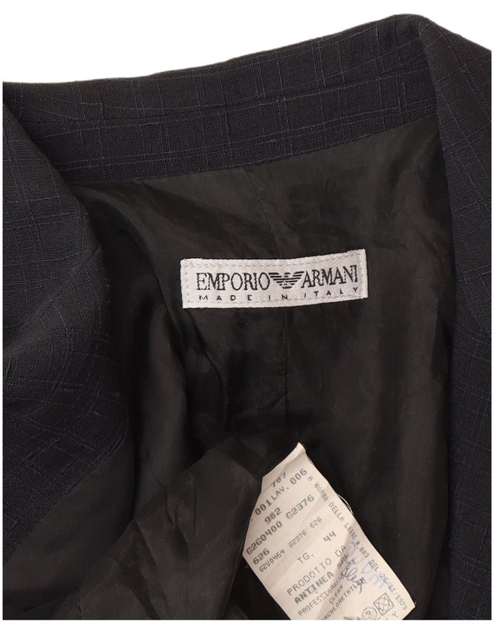 Jachetă Blazer pentru Damă Emporio Armani 1 Buton IT 44 Medium Bleumarin Check
