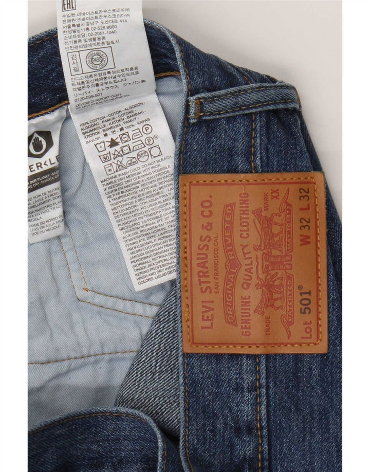 Blugi drepti pentru bărbați Levi's 501 W32 L32 Bumbac albastru