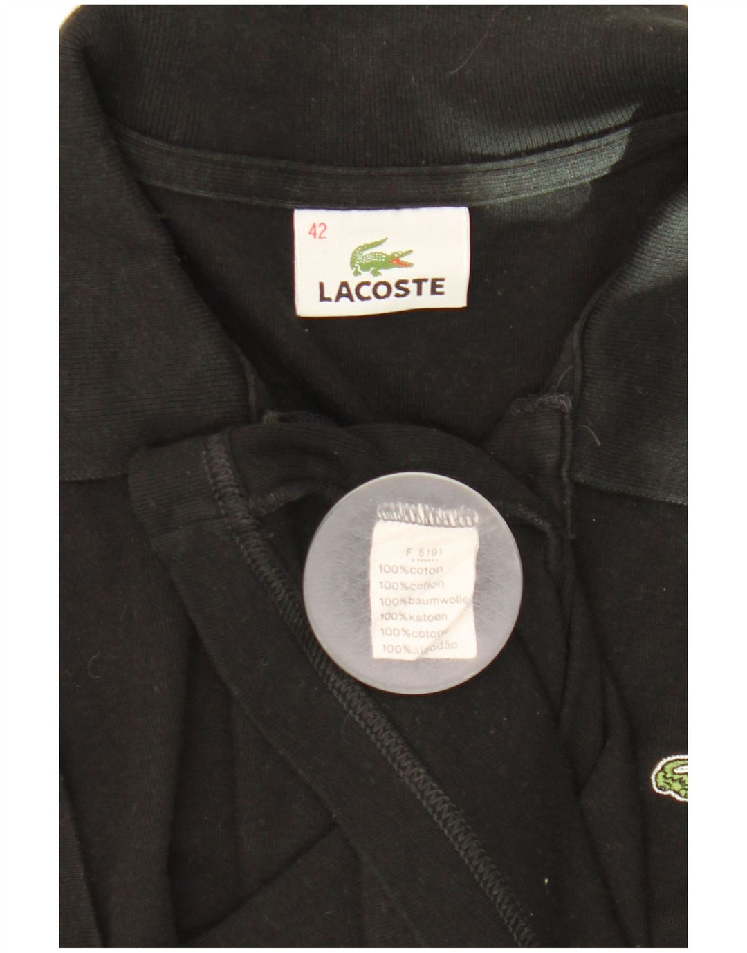 Tricou polo Lacoste pentru femei Mărimea 42, mare, negru, bumbac