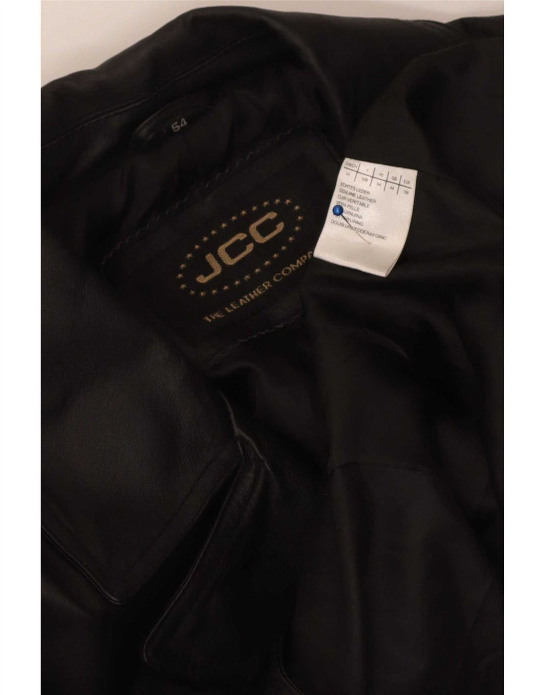 Jachetă din piele dublu pentru bărbați JCC UK 44 2XL Negru