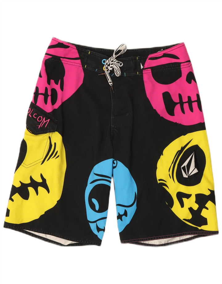 Pantaloni scurți de înot grafic pentru bărbați Volcom, poliester mediu negru