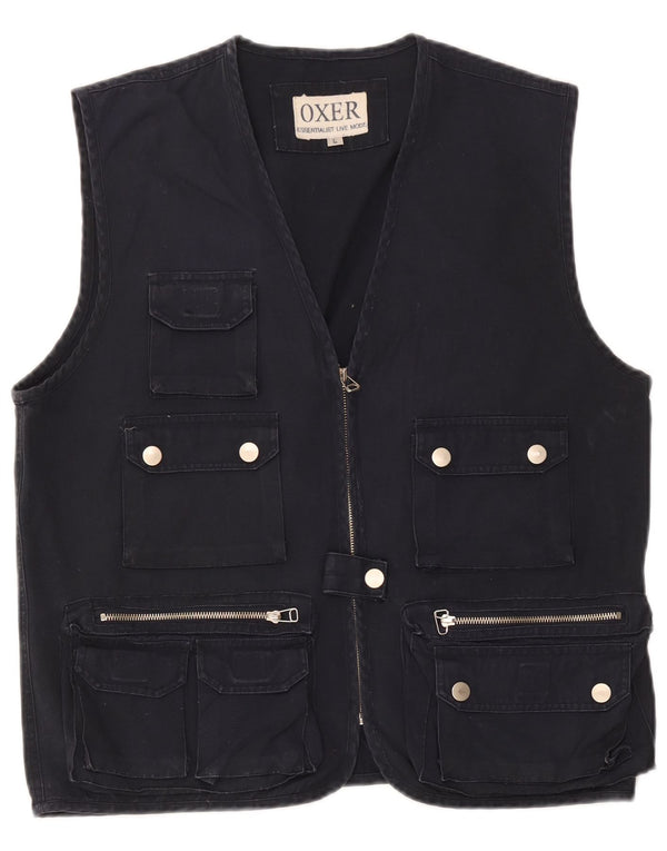 Gilet OXER pentru bărbați, UK 40, mare, albastru, bumbac