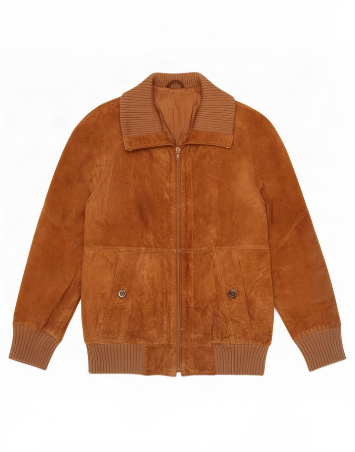 Bomber Vintage pentru bărbați din piele intoarsa IT 46 Small Beige