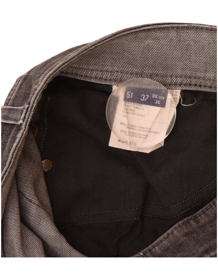 Trussardi blugi slim pentru bărbați W35 L32 bumbac gri