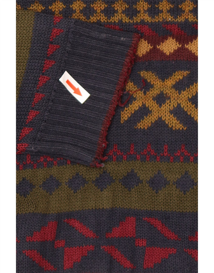 Pulover pentru bărbați Marks & Spencer cu gât crew pulover mare, multicolor, geometric