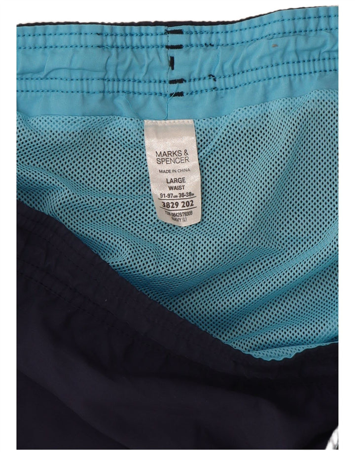 Pantaloni scurți de înot pentru bărbați Marks & Spencer, mari, albastru, policlorid