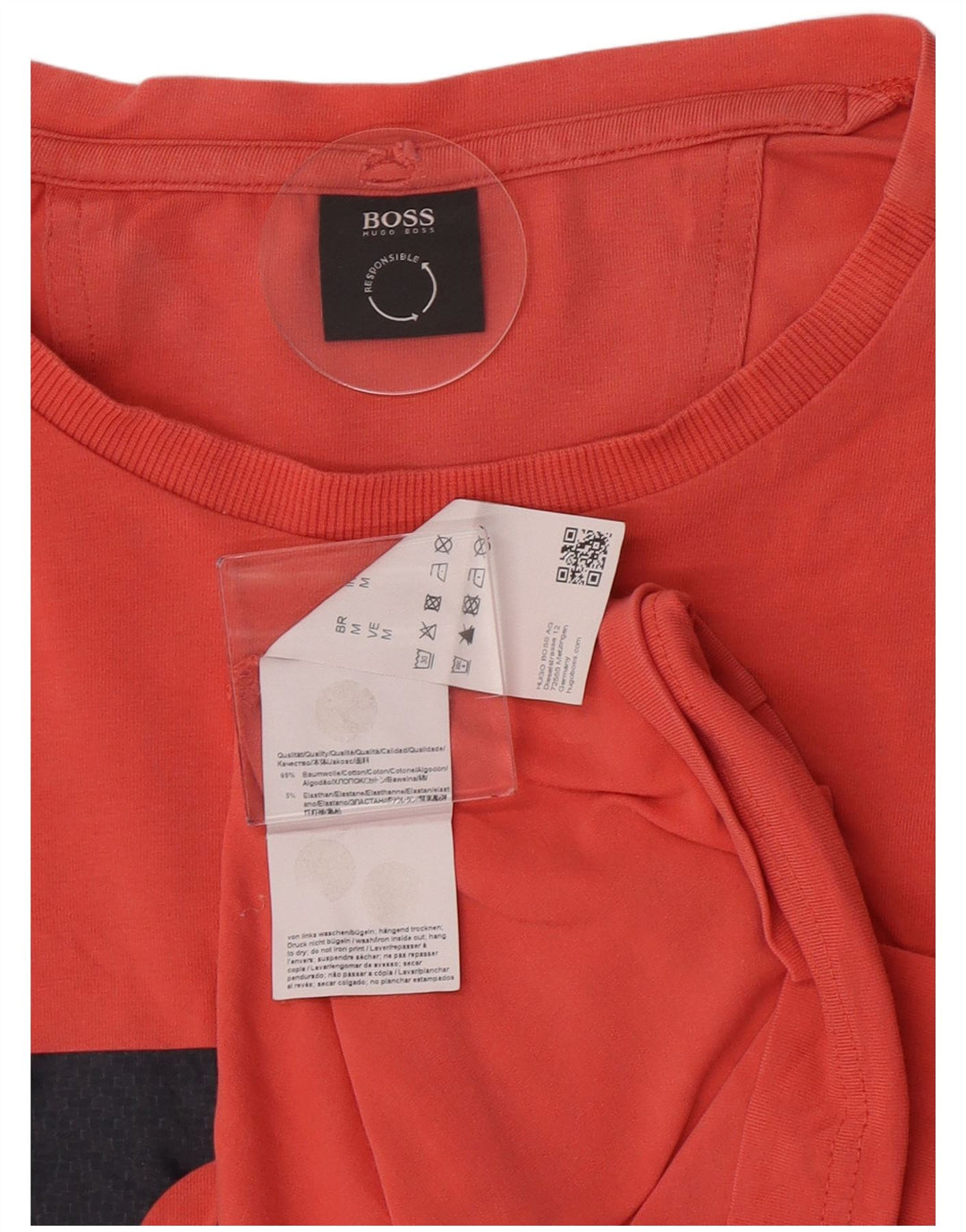 Tricou grafic pentru bărbați Hugo Boss Top din bumbac roz mediu