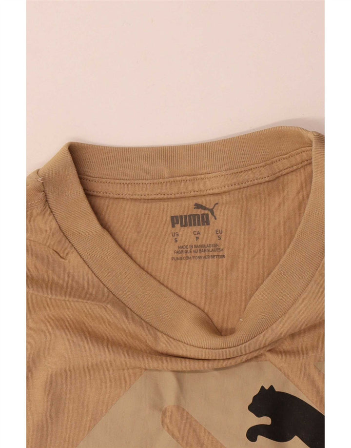 Tricou grafic Puma pentru bărbați Top mic, bej, bumbac