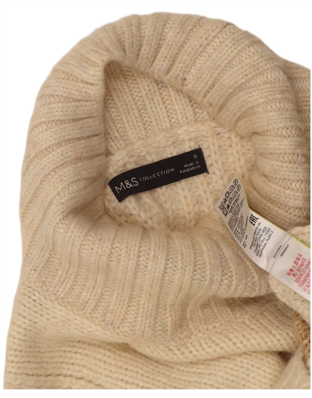 Pulover cu gât țestoasă pentru femei Marks & Spencer UK 10 Small Off White