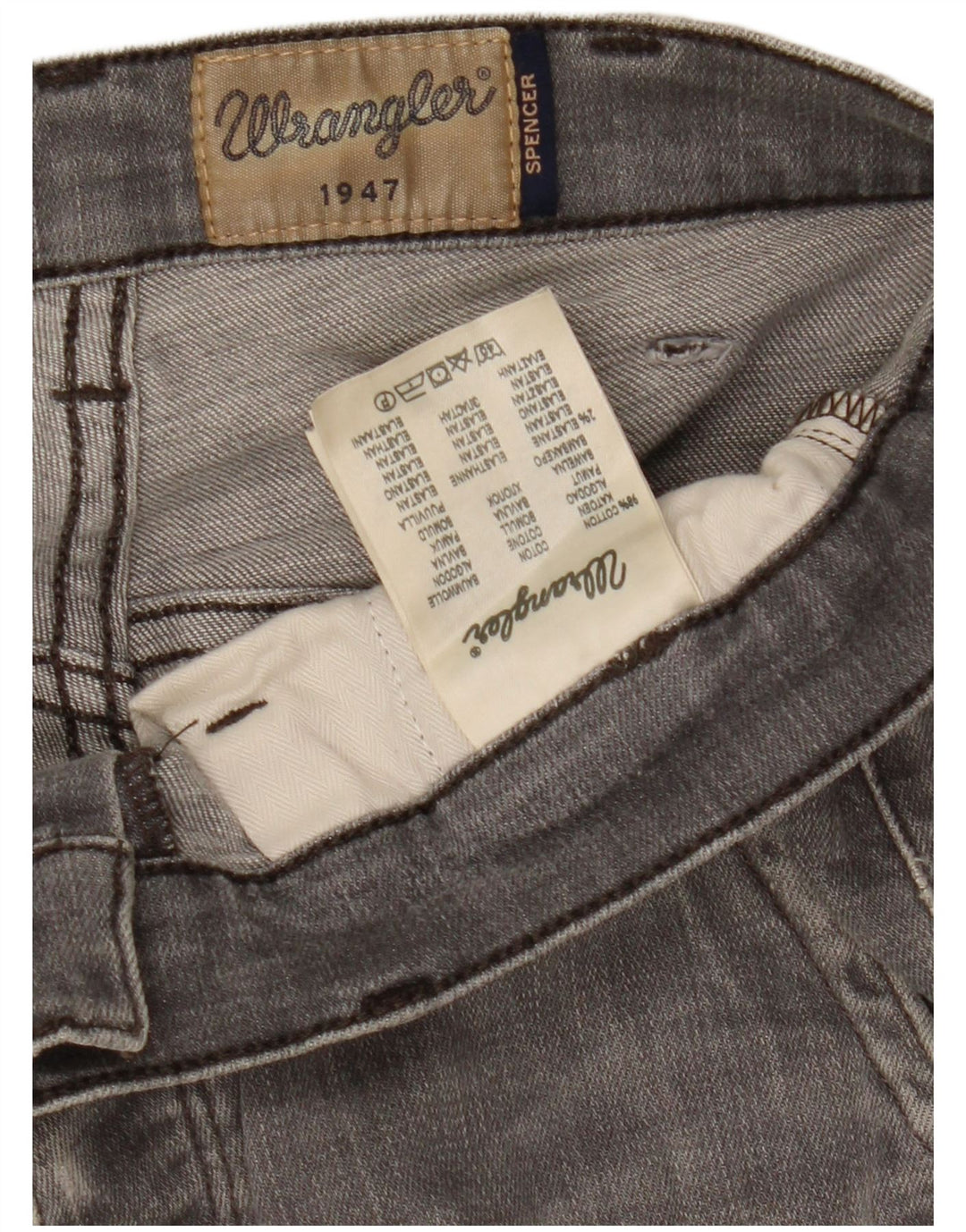 Blugi pentru bărbați Wrangler Spencer Slim W30 L34 bumbac gri