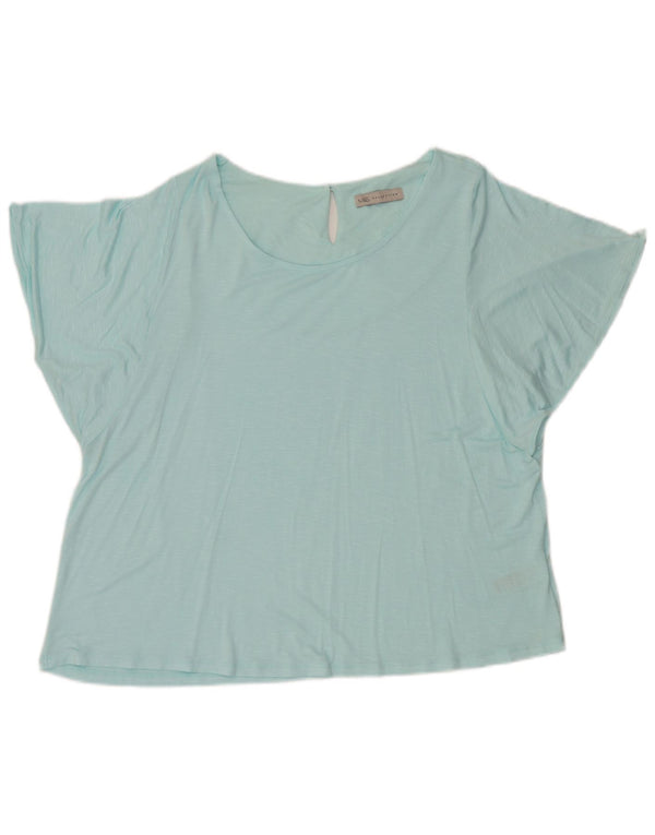 Bluză pentru femei Marks & Spencer UK 20 2XL Blue Flecked Viscose