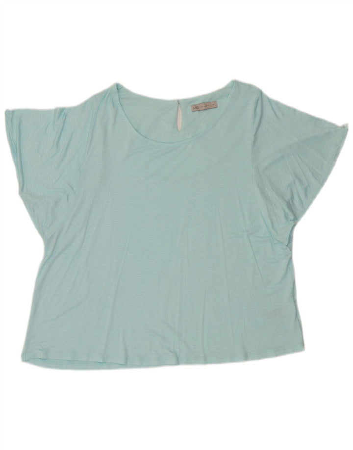 Bluză pentru femei Marks & Spencer UK 20 2XL Blue Flecked Viscose