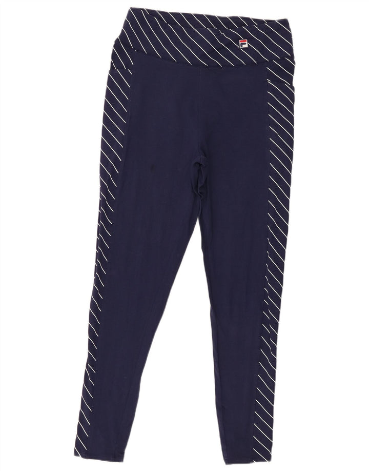 Set 2 piese Fila pentru femei UK 12 Medium Bleumarin, bumbac cu dungi