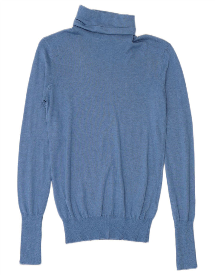 Pulover pentru femei cu gât rulat Zara UK 10 Small Blue Modal
