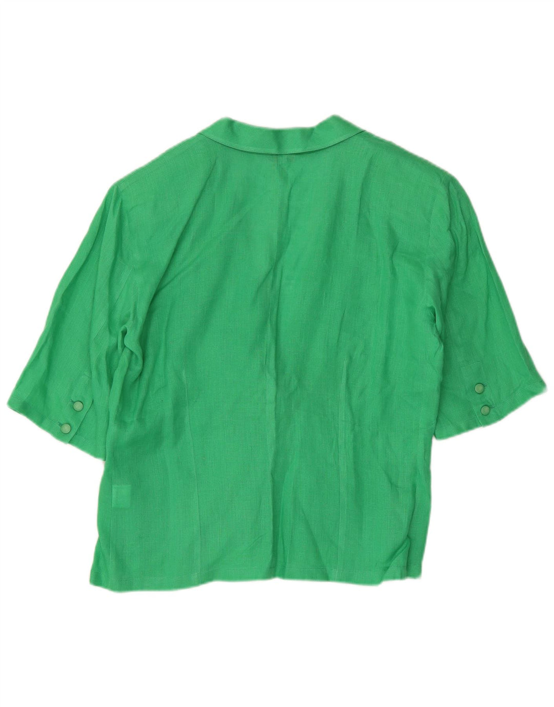 Jachetă vintage pentru femei cu mânecă scurtă cu 1 nasture IT 44 in verde mediu