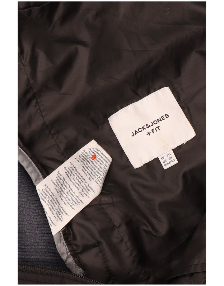 Jack & Jones Jachetă căptușită cu glugă pentru bărbați UK 46 3XL Poliester negru