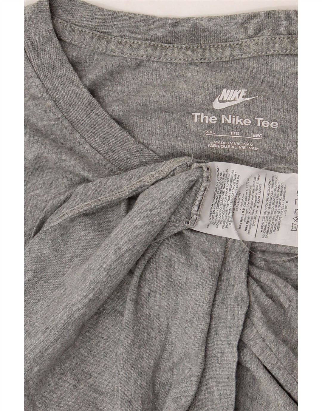 Tricou pentru bărbați NIKE Top 2XL, bumbac cu pete gri