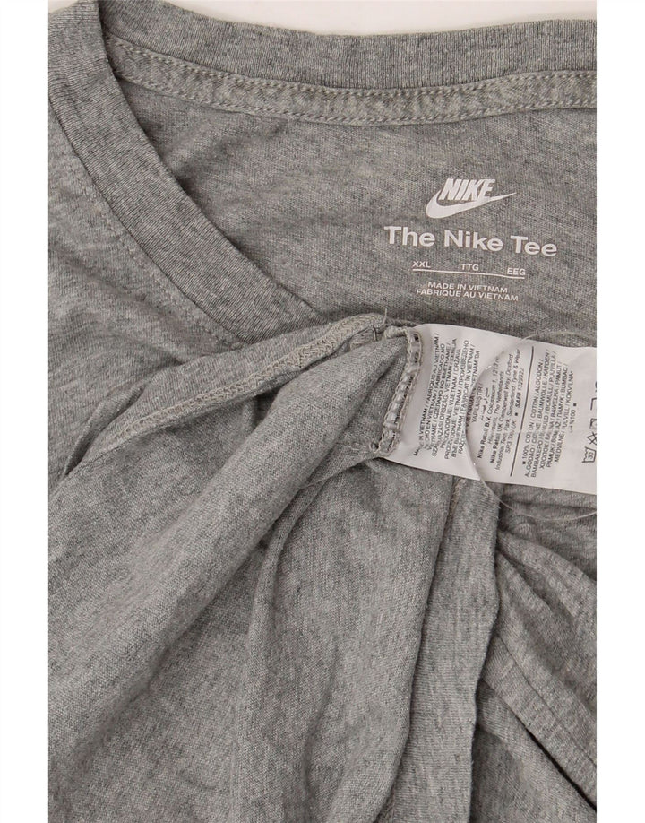 Tricou pentru bărbați NIKE Top 2XL, bumbac cu pete gri