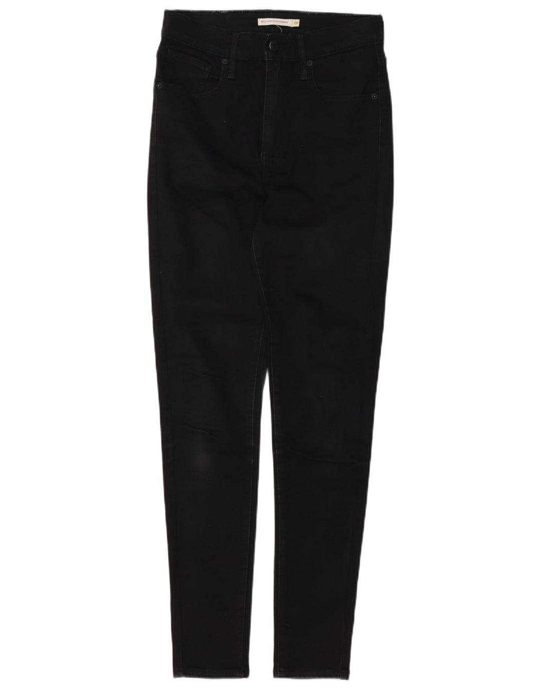 Blugi super skinny Mile High pentru femei LEVI'S W28 L29 bumbac negru